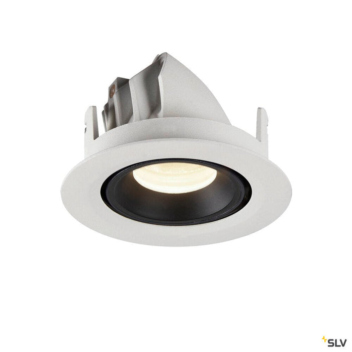 NUMINOS GIMBLE XS, white / black recessed ceiling light, 4000K 20°