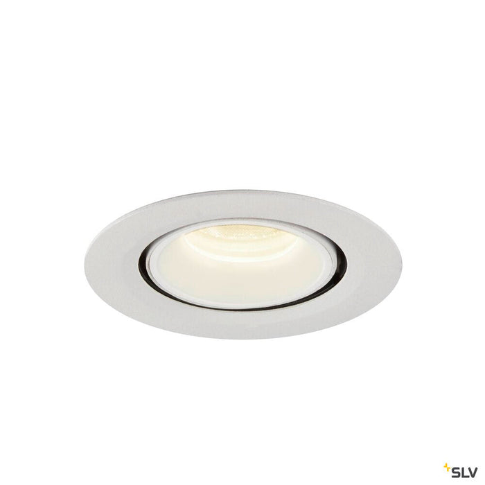 NUMINOS GIMBLE XS, white recessed ceiling light, 4000K 20°