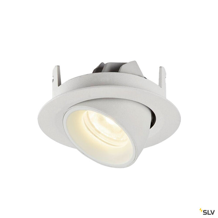 NUMINOS GIMBLE XS, white recessed ceiling light, 4000K 20°