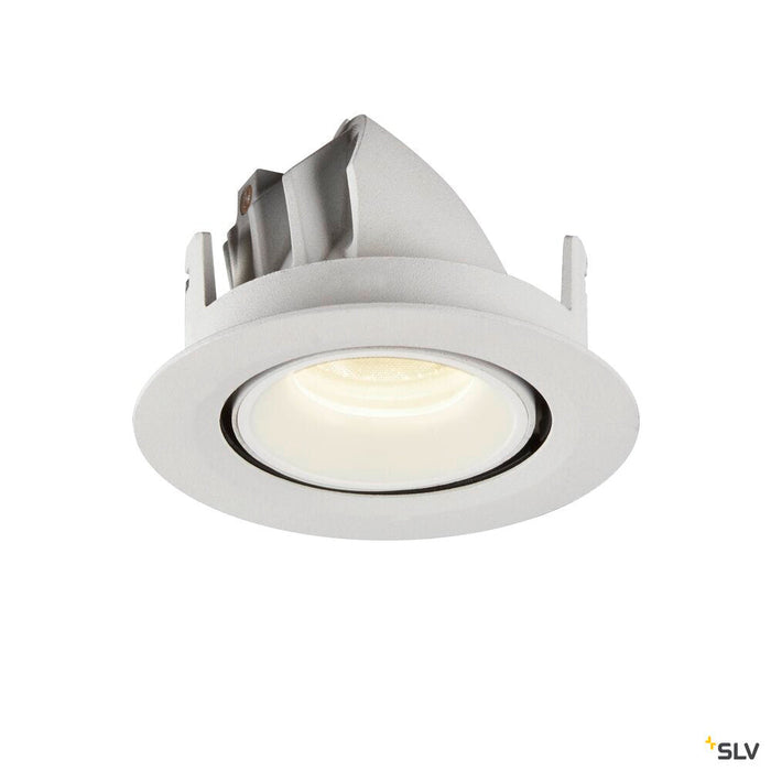 NUMINOS GIMBLE XS, white recessed ceiling light, 4000K 20°