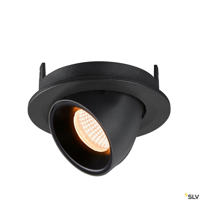 NUMINOS GIMBLE S, black recessed ceiling light, 2700K 20°