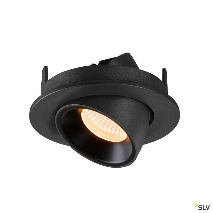 NUMINOS GIMBLE S, black recessed ceiling light, 2700K 20°