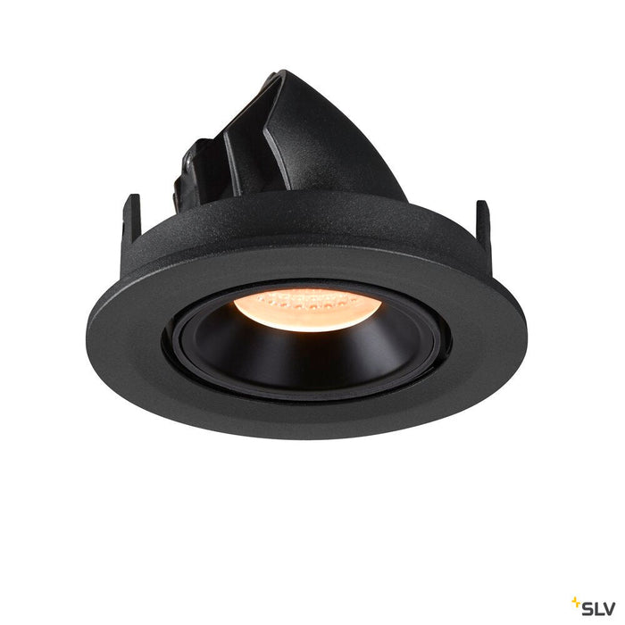 NUMINOS GIMBLE S, black recessed ceiling light, 2700K 20°