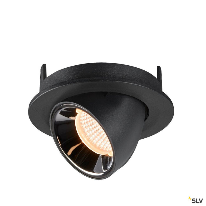 NUMINOS GIMBLE S, black / chrome recessed ceiling light, 2700K 20°