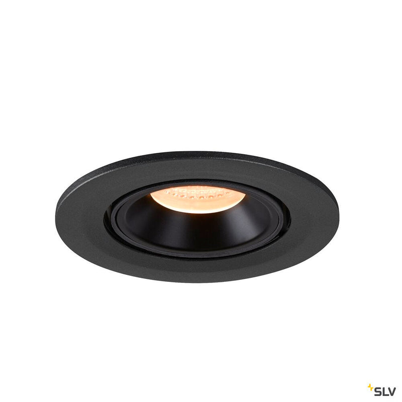 NUMINOS GIMBLE S, black recessed ceiling light, 2700K 55°