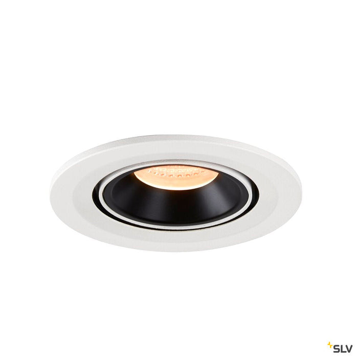 NUMINOS GIMBLE S, white / black recessed ceiling light, 2700K 20°