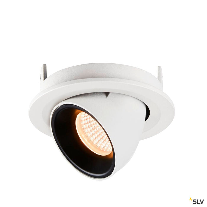 NUMINOS GIMBLE S, white / black recessed ceiling light, 2700K 20°