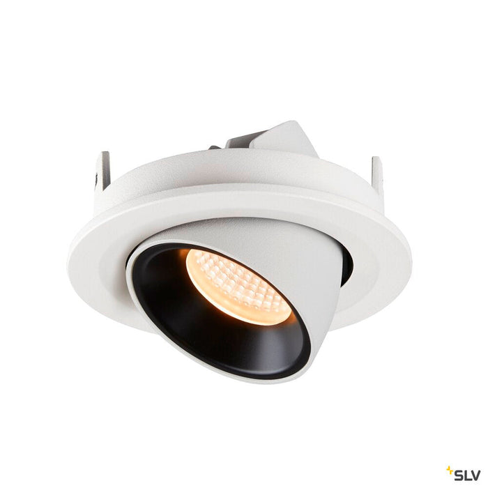 NUMINOS GIMBLE S, white / black recessed ceiling light, 2700K 20°