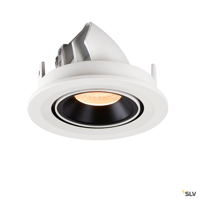 NUMINOS GIMBLE S, white / black recessed ceiling light, 2700K 20°