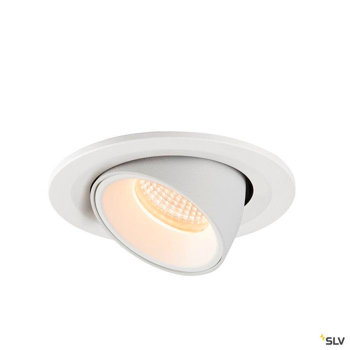 NUMINOS GIMBLE S, white recessed ceiling light, 2700K 20°