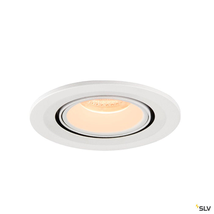 NUMINOS GIMBLE S, white recessed ceiling light, 2700K 20°