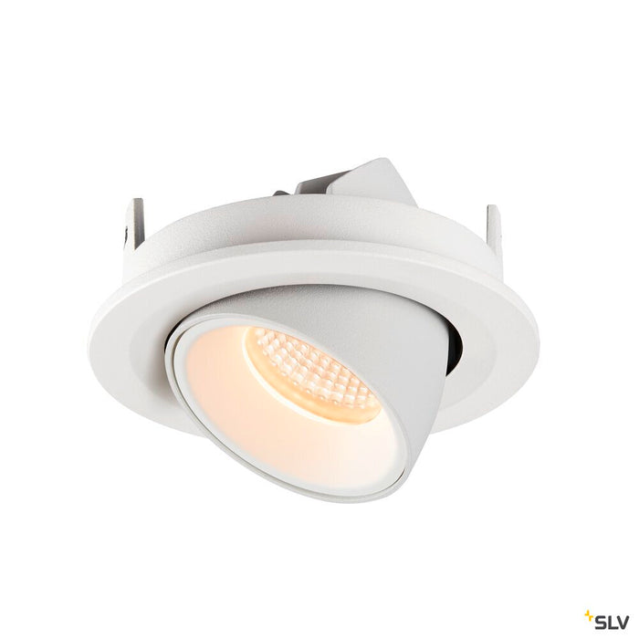 NUMINOS GIMBLE S, white recessed ceiling light, 2700K 20°