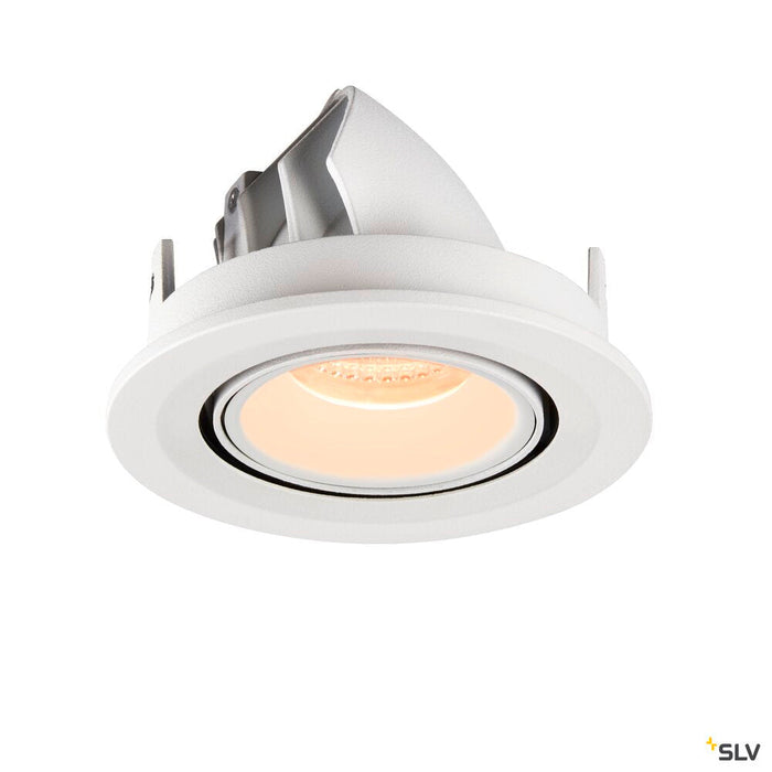 NUMINOS GIMBLE S, white recessed ceiling light, 2700K 20°