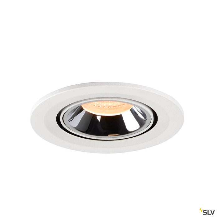 NUMINOS GIMBLE S, white / chrome recessed ceiling light, 2700K 20°