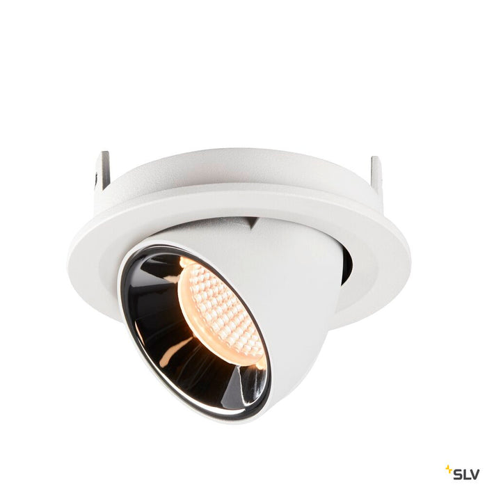 NUMINOS GIMBLE S, white / chrome recessed ceiling light, 2700K 20°