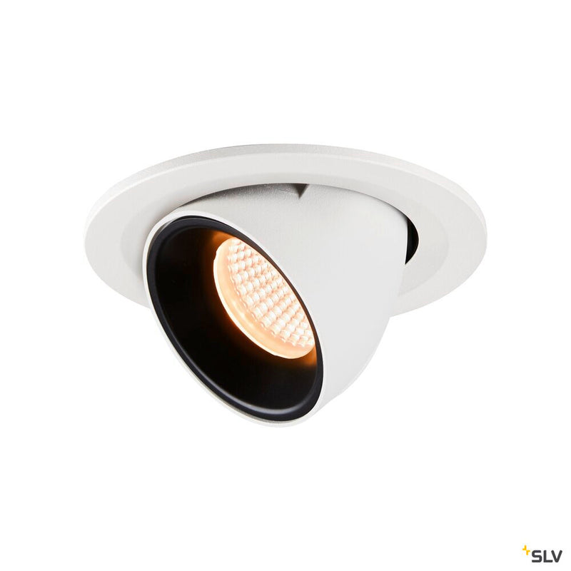 NUMINOS GIMBLE S, white / black recessed ceiling light, 2700K 55°