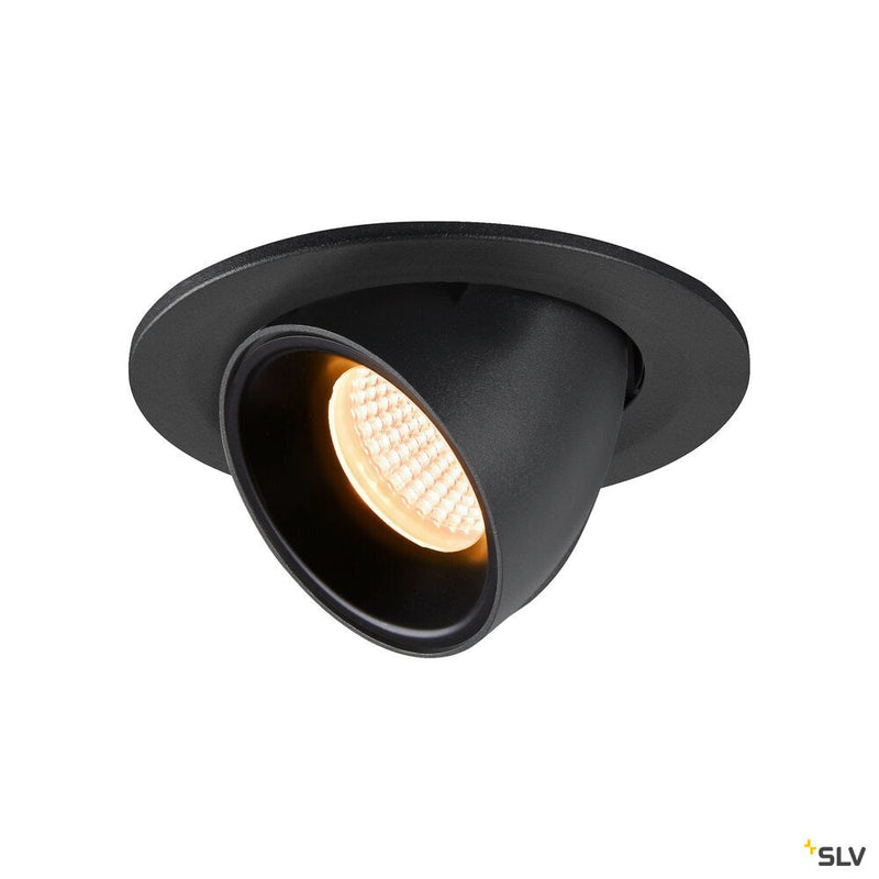 NUMINOS GIMBLE S, black recessed ceiling light, 3000K 20°