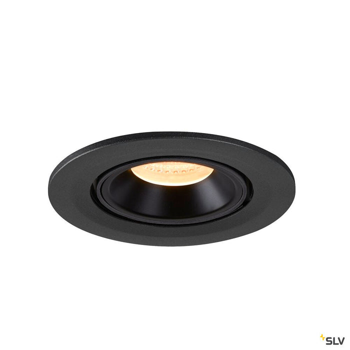 NUMINOS GIMBLE S, black recessed ceiling light, 3000K 20°