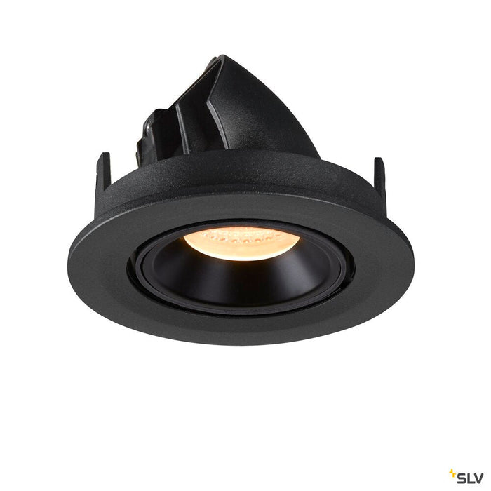 NUMINOS GIMBLE S, black recessed ceiling light, 3000K 20°