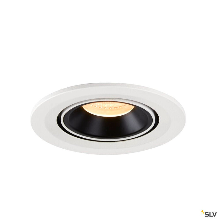 NUMINOS GIMBLE S, white / black recessed ceiling light, 3000K 20°