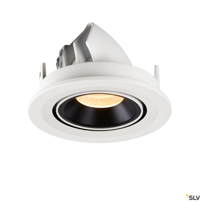 NUMINOS GIMBLE S, white / black recessed ceiling light, 3000K 20°