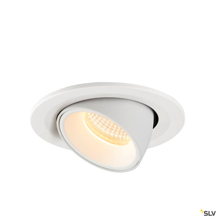 NUMINOS GIMBLE S, white recessed ceiling light, 3000K 20°