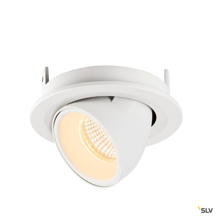 NUMINOS GIMBLE S, white recessed ceiling light, 3000K 20°