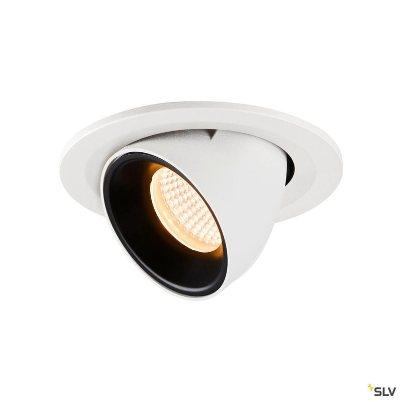 NUMINOS GIMBLE S, white / black recessed ceiling light, 3000K 55°