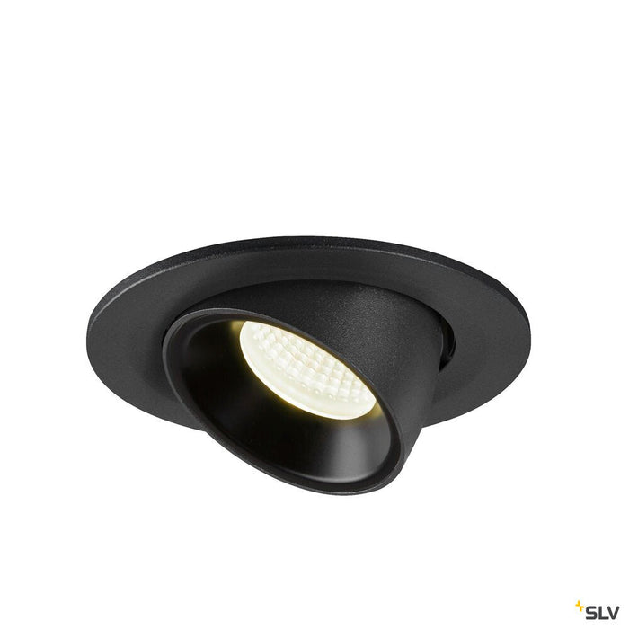 NUMINOS GIMBLE S, black recessed ceiling light, 4000K 20°