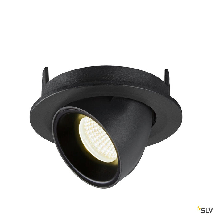 NUMINOS GIMBLE S, black recessed ceiling light, 4000K 20°