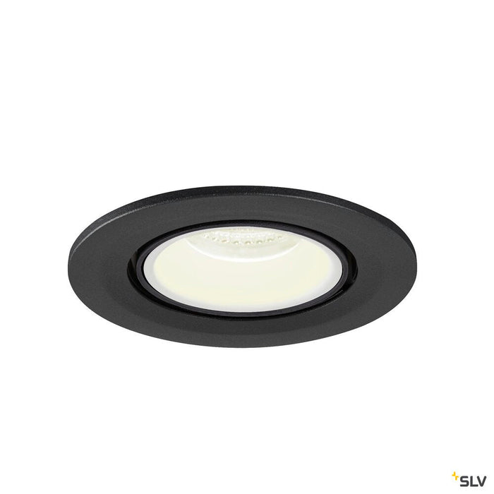 NUMINOS GIMBLE S, black / white recessed ceiling light, 4000K 20°