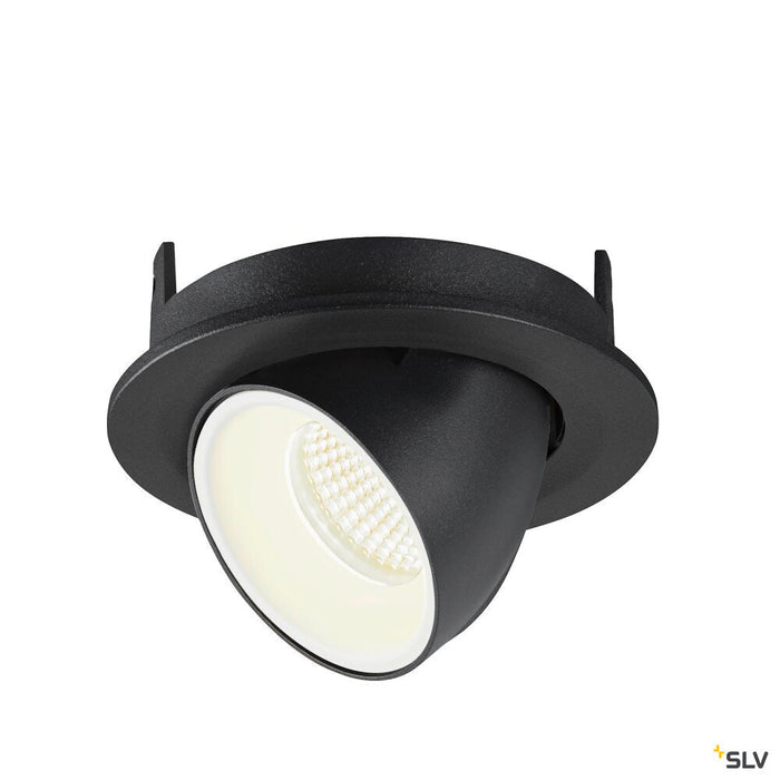 NUMINOS GIMBLE S, black / white recessed ceiling light, 4000K 20°