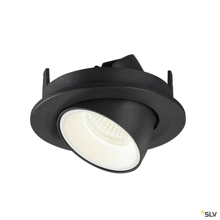 NUMINOS GIMBLE S, black / white recessed ceiling light, 4000K 20°