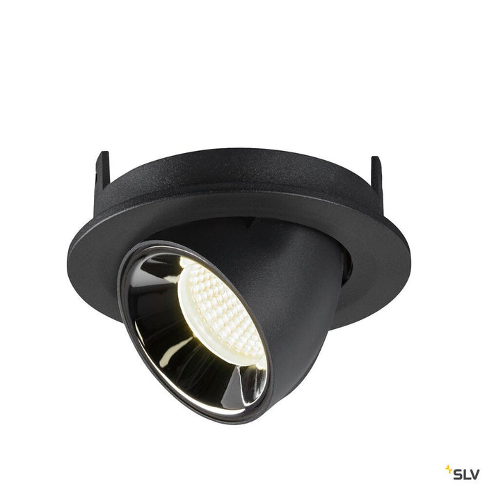 NUMINOS GIMBLE S, black / chrome recessed ceiling light, 4000K 20°