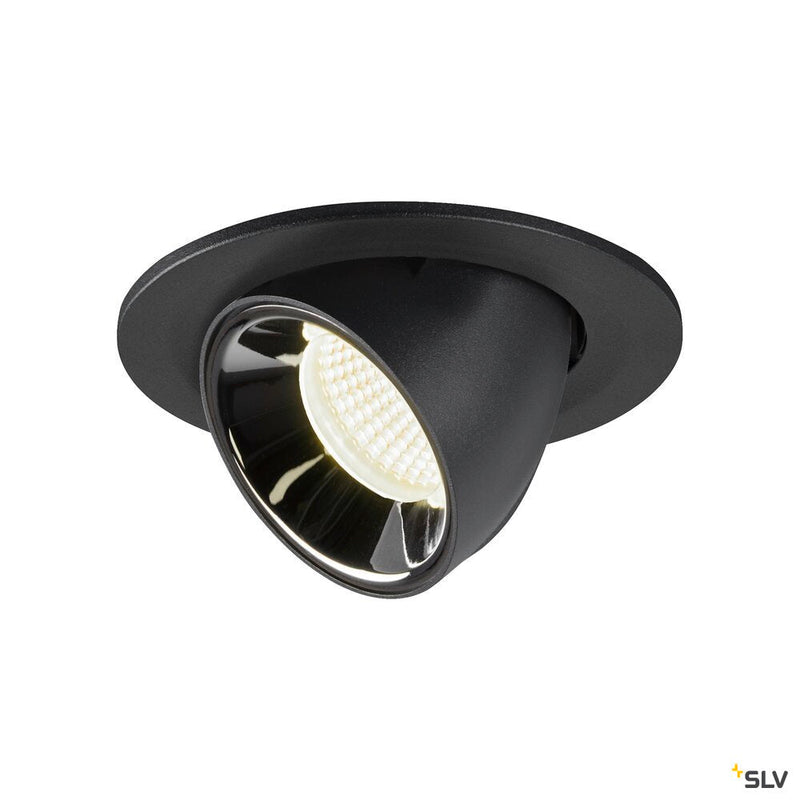 NUMINOS GIMBLE S, black / chrome recessed ceiling light, 4000K 55°