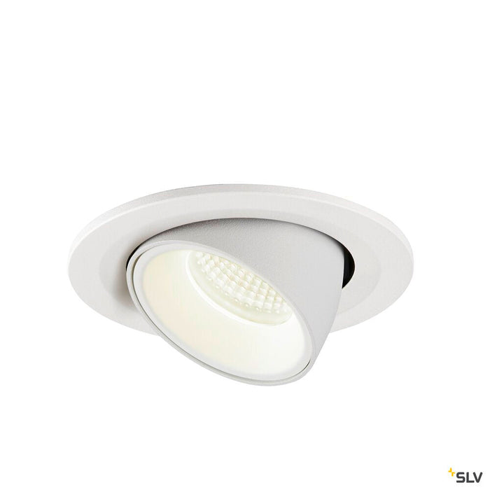 NUMINOS GIMBLE S, white recessed ceiling light, 4000K 20°