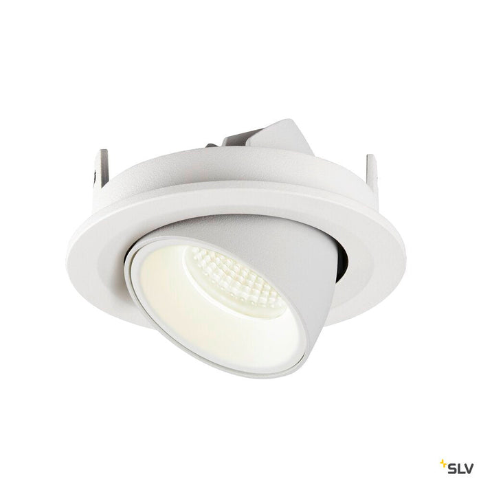 NUMINOS GIMBLE S, white recessed ceiling light, 4000K 20°