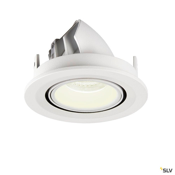 NUMINOS GIMBLE S, white recessed ceiling light, 4000K 20°