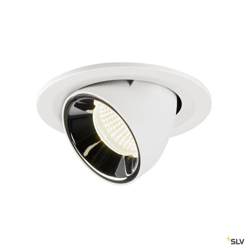 NUMINOS GIMBLE S, white / chrome recessed ceiling light, 4000K 55°