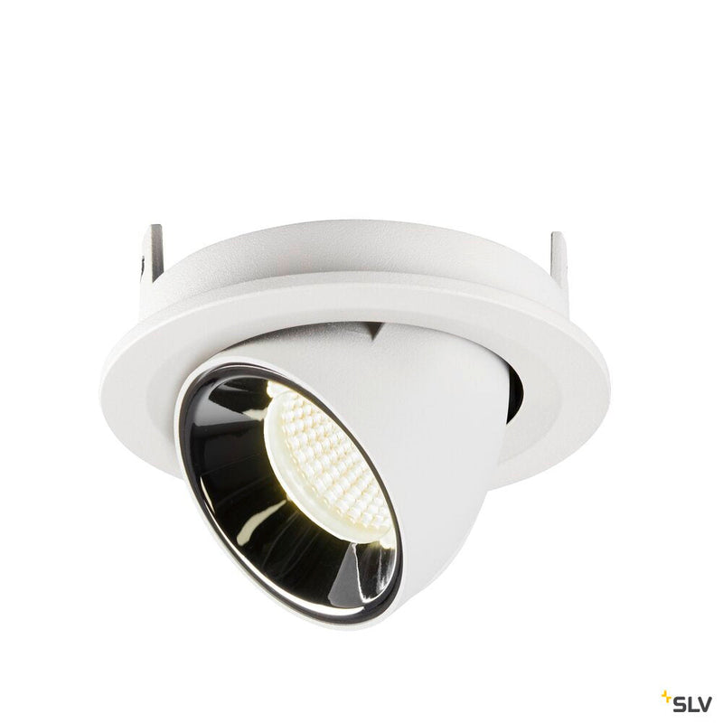 NUMINOS GIMBLE S, white / chrome recessed ceiling light, 4000K 55°