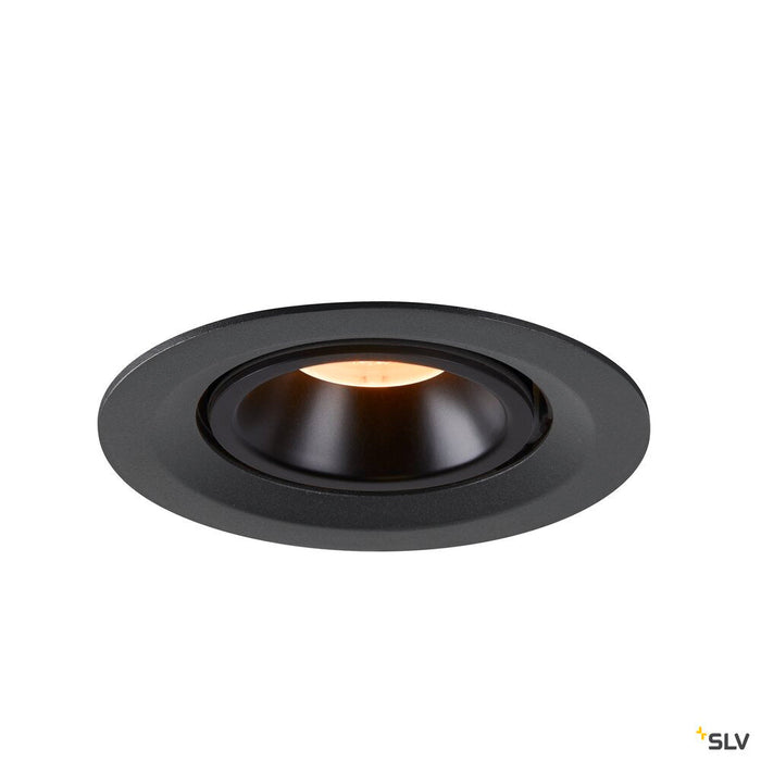 NUMINOS GIMBLE M, black recessed ceiling light, 2700K 20°