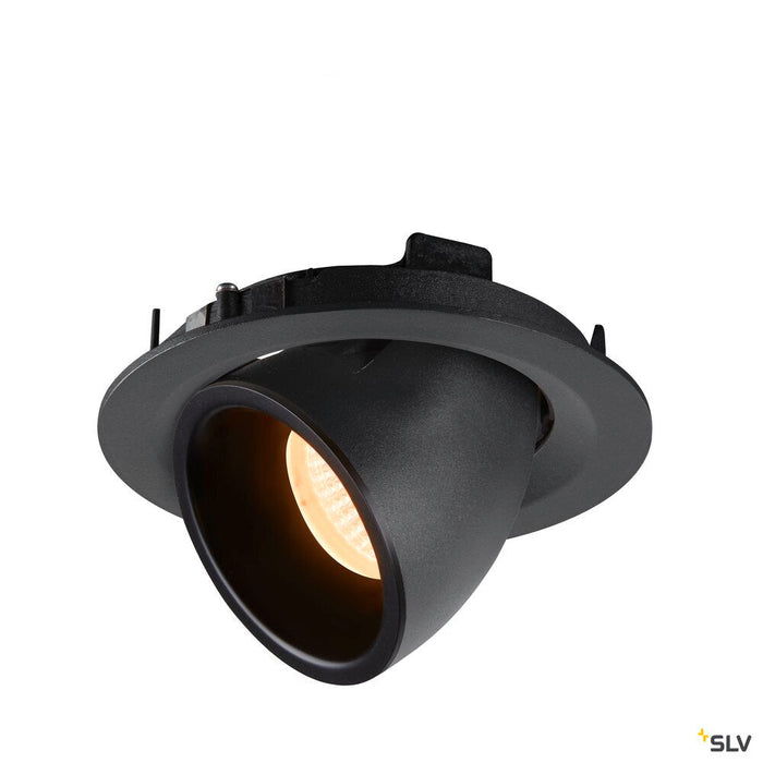 NUMINOS GIMBLE M, black recessed ceiling light, 2700K 20°