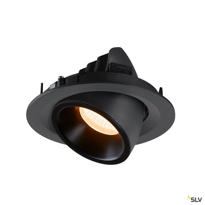 NUMINOS GIMBLE M, black recessed ceiling light, 2700K 20°