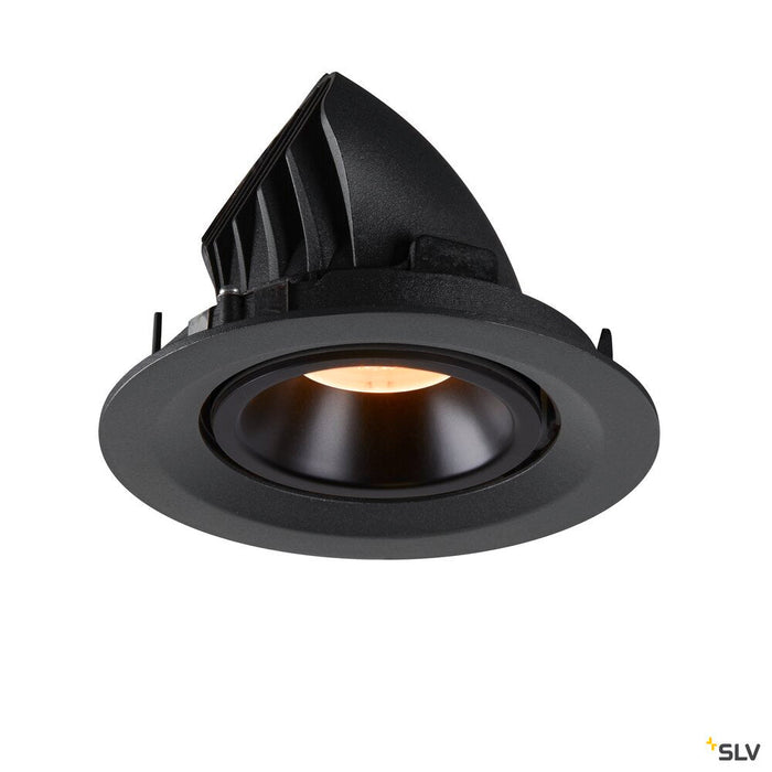 NUMINOS GIMBLE M, black recessed ceiling light, 2700K 20°