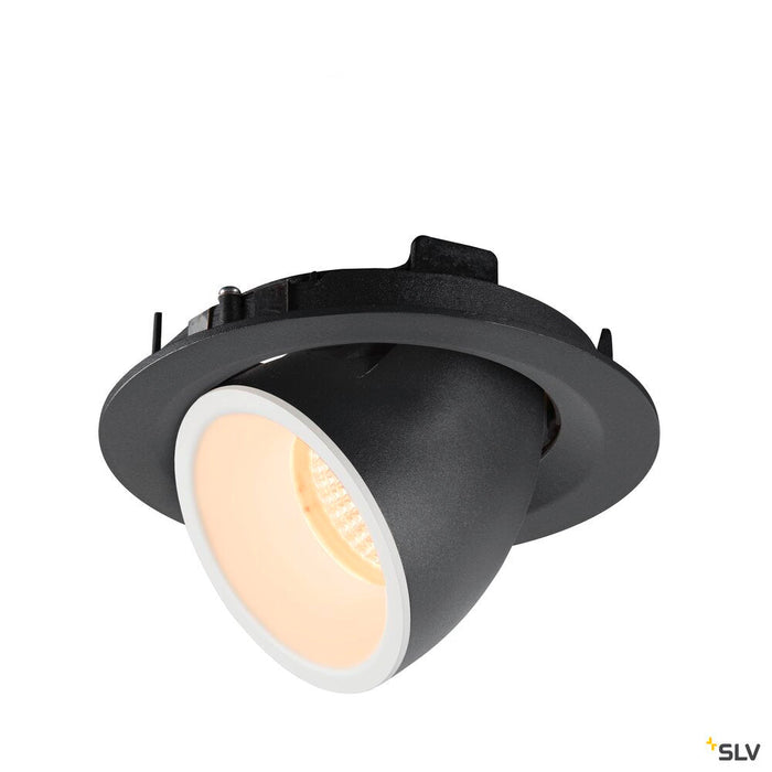 NUMINOS GIMBLE M, white / black recessed ceiling light, 2700K 20°