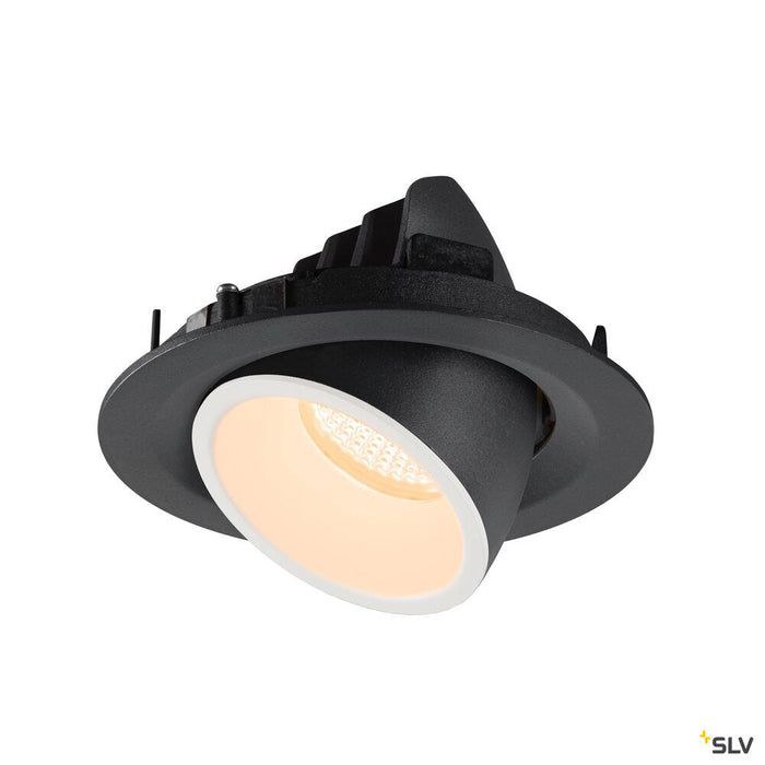 NUMINOS GIMBLE M, white / black recessed ceiling light, 2700K 20°