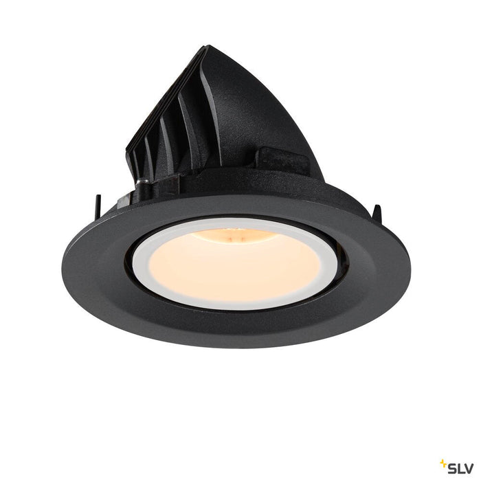 NUMINOS GIMBLE M, white / black recessed ceiling light, 2700K 20°