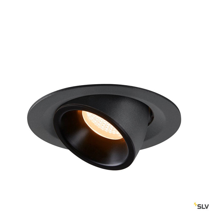 NUMINOS GIMBLE M, black recessed ceiling light, 2700K 40°