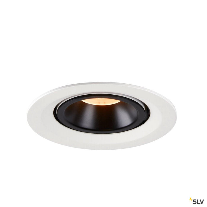 NUMINOS GIMBLE M, black / white recessed ceiling light, 2700K 20°