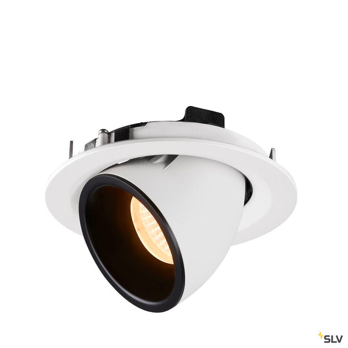 NUMINOS GIMBLE M, black / white recessed ceiling light, 2700K 20°